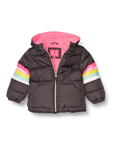 Pink Platinum Baby Girls' Puffer Jacket, Charcoal, 3T