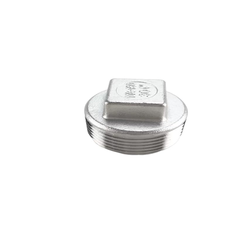 Stal nierdzewna 304BSPMęska zaślepka 1/4 "1 cm 1/2 3/4 "2.5 cm 3.17 cm 3.8 cm Wtyczka z łbem kwadratowym BSP Gwint Zaślepki do rur i akcesoria (5PCS_DN32)