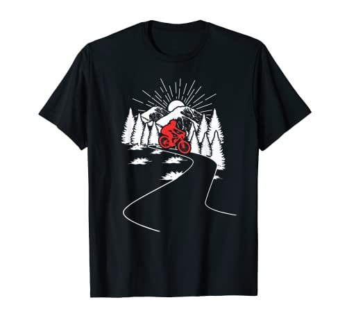Traje para bicicleta de montaña y bicicleta de montaña. Camiseta