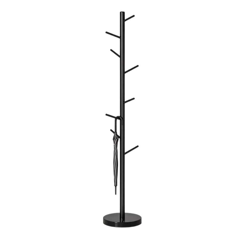 HRGKLMN Freestanding Coat Rack Tree Shaped Modern Coat Stand with Many Hooks, Minimalist Coat Hanger Stand for Apartment Office Hallway Bedroom,Schwarz,Modell A