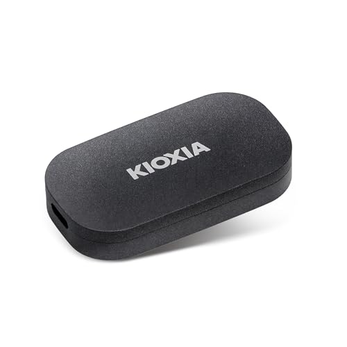 KIOXIA EXCERIA Plus G2 Portable SSD - USB 3.2 Gen 2, Up to 1,050MB/s, Compact & Durable, Military-Grade Protection, AES Encryption, 500GB Storage Capacity