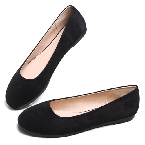 Image of Dear Time Women's Flats Comfortable Slip On Ballet Flats Soft Solid Casual Shoes