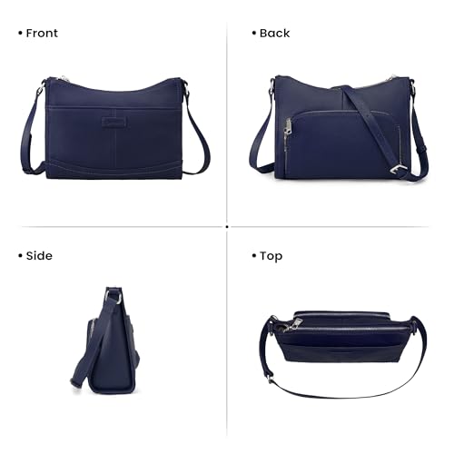 Image of befen Genuine Leather Crossbody Purses for Women, Women's Small Crossbody Shoulder Bag with Built in RFID Wallet