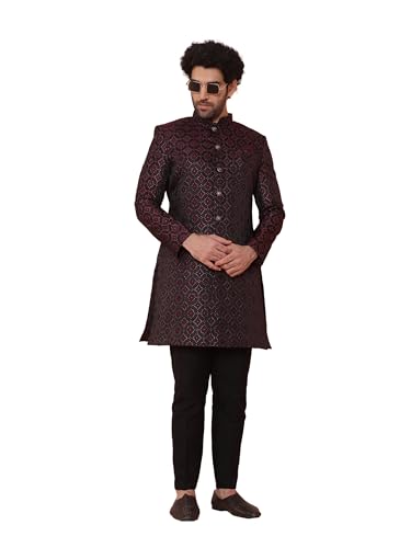Sherwani de luxe en coton ethnique KISAH costume indien d'exception