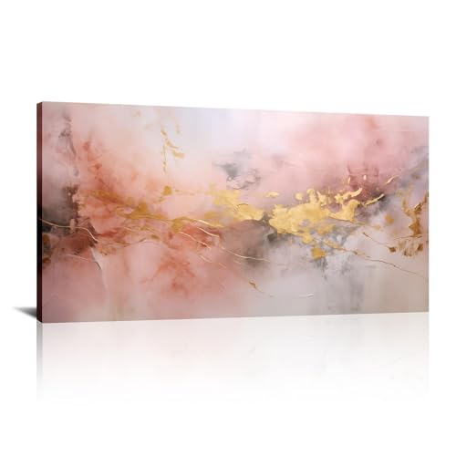 Affiche sur toile rose pour décoration de salon moderne et cosy