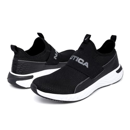Image of Nautica Men's Slip-On Sneakers - Casual Fashion Shoes for Walking, in Medium & Wide Widths