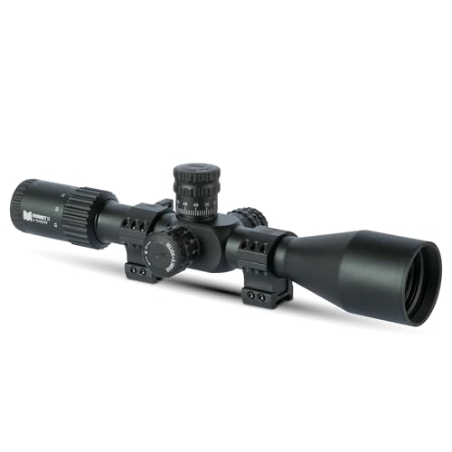 Monstrum Hornet II 3-15x50 FFP Rifle Scope | Includes Zero Stop, Bubble Level Scope Rings, and Detachable Sunshade | MIL Reticle