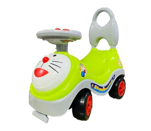FIDLEX Doraemon Rider Infant to Toddler Magic CAR, Frog Scooter, Push Tricycle, Bicycle, Cycle Handle, Non-Pedal Skate Type Operated Toy for Baby, Kids, Children Ride (Multicolor) (Pack of 1)