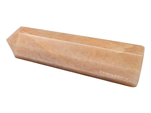 Image of Amazing Gemstone Cream Moonstone Crystal Towers - Natural Healing Crystal Point Obelisk for Reiki Healing and Crystal Grid (2 inch to 3 inch INCH)
