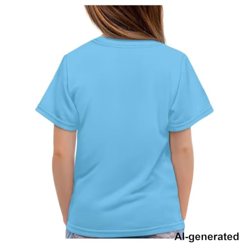 Image of Novelty 3D Graphic T Shirts for Kids Crew Neck Funny Animal Print Short Sleeve Girls Tshirts 3-16 Years