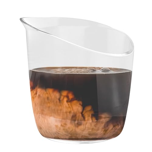 Vasos mezcladores graduados de 35 ml para bebés, taza medidora transparente reutilizable con marcas, taza de lactancia en ángulo con boquilla larga puntiaguda para una alimentación precisa y