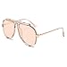 GUVIVI Oversized Aviator Sunglasses for Women Men 2026 70s Retro Gold Metal Sun Glasses Tangle Free Square Aviators