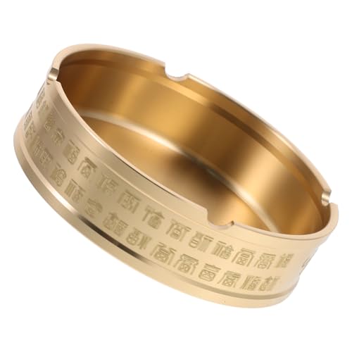 Healifty Posacenere da Rotondo in Ottone Retrò Compatto e Resistente per Ufficio Bar e Casa Design Dispersione Facile da