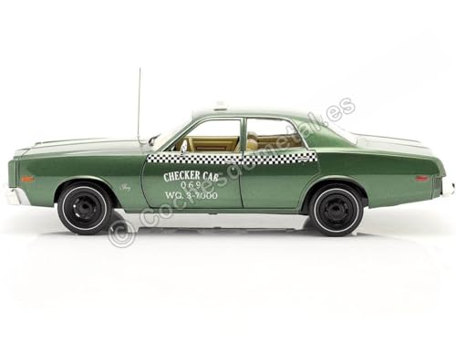 Modelo a escala 1:18 Plymouth Fury Taxi Verde miniatura 3