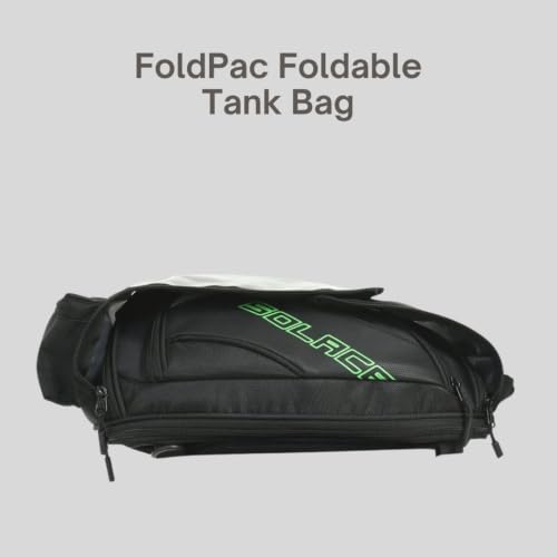 Image of SOLACE Foldpac Magnetic Tank Bag for Motorcycle, 1680 Denier Polyester, 20-24 Litre, Convertible Backpack with Rainproof Cover