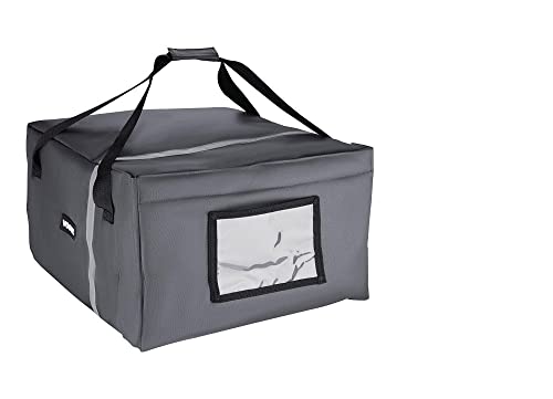 Sac à pizza isotherme gris Vogue 495x495x320mm pour livraisons