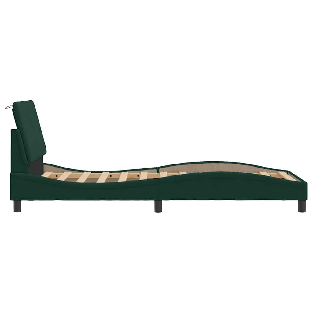 Cama de terciopelo LED, 90 x 200 cm, con forma de onda, para jóvenes y invitados, marco de madera de metal, montaje