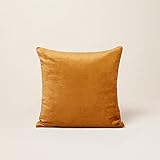  MADURA - Housse de Coussin Castiglione - Jaune Ocre et Taupe - 40x40 cm