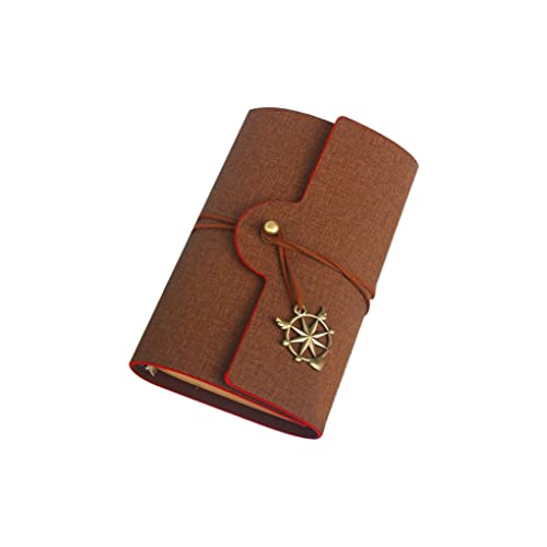 Notebook Imitation Leder Einfacher Kunst Notizblock mit Schnallen Retro -Notizblock für Büro zu Hause Brown, Kinder Notizbuch Cover