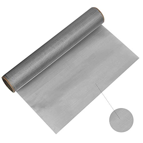 AMAZON用広告.ステンレス鋼メッシュ織りワイヤーメッシュ200 30x100cmメタルメッシュシート0.075mm穴34%オープンエリア.