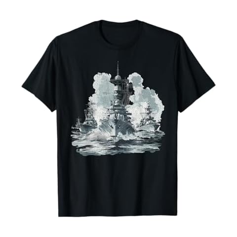 Warship Battleship Formation Naval Warfare T-Shirt Cover