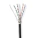 Produktbild Nedis CAT6 | Solid | S/FTP | CCA | 305.0 m | Aussenbereich | Rund | PE | Schwarz | Kartonverpackung