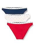 Estampado de bikini 3P Tommy Hilfiger Estampado 3p Bikini Estilo Ropa Interior, Twilight Indigo/Star/Primary Red, S para Mujer