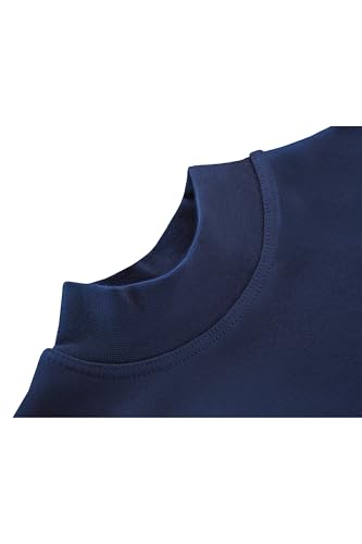 Image of Lilax Girls' Basic Long Sleeve Mock Turtleneck Cotton T-Shirt