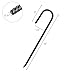 12 Inch Rebar Stakes Heavy Duty, 10 Pack J-Shaped Tent Stakes, Ground Anchor Stakes for Landscaping Plants Fabric Tube Fence, Black