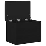 Emmtore Banco de Almacenamiento Negro Roble 60x40x45 cm Madera elaborada