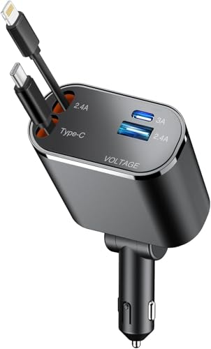 �V�K�[�\�P�b�g USB �ԍڏ[�d��y2025�v�V�E�}���[�d�z������莮 �[�d�� 4in1 �J�[�`���[�W���[ 4�䓯���g�p�\ ��139W �P�[�u�� 2�{ Type-C/Lightning DC12/24V �ԑΉ� �J�[�p�i �ԗp�i �R���p�N�g ���@��ɑΉ�