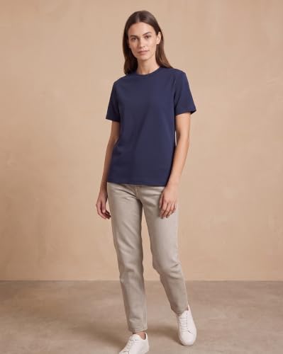 Image of NOBERO 100% Cotton T-Shirts for Women Stylish | Regular Fit | Solid T Shirts for Women 180 GSM Combed Cotton | Crew Neck Half Sleeve