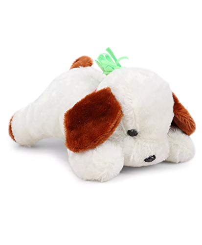 Image of Tickles Adroable Lying Dog Stuffed Soft Plush Animal Toy for Kids Baby Boys & Girls Birthday Gift (Color: White Size: 20 cm)