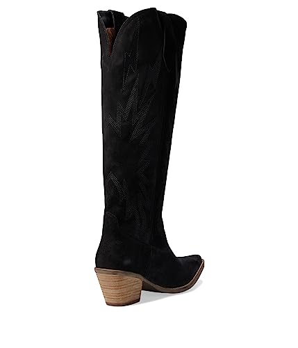Image of Dingo Womens Thunder Road Embroidered Snip Toe Casual Boots Knee High Mid Heel 2-3 inch