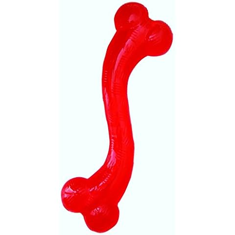 PetLove Mighty Mutts Extra Tough Dog Toy, Stuff with treats and spreads, Floating, Rubber S-Bone, Large Cover