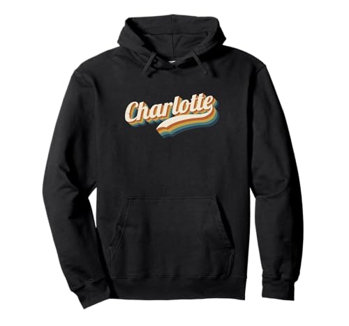 Vintage Charlotte Nombre Personalizado Charlotte Sudadera con Capucha