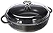 Produktbild Küchenprofi PROVENCE Gusseisenpfanne rund | emailliert | schwarz | 28 cm | mit hohem Glasdeckel | für alle Herdarten, inkl. Induktion geeignet | Schmortopf | Bräter mit Deckel