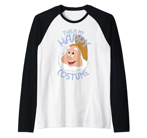 T-shirt Blanc Neige Halloween raglan Disney pour déguisement confortable