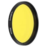 PATIKIL 52mm Objektivfilter Vollfarbfilter Kratzfest Optisches Harz Rundes Einschraubfilter Farbkorrekturzubehör Für Kamera Fotografie Objektiv Gelb