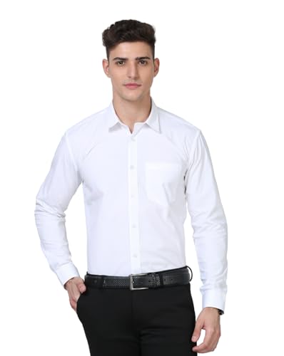 Scott International Shirt for Men | Solid Full Sleeves Wrinkle Free Mens Shirts | Cotton Formal Shirts for Men Regular Fit | Stylish Mens Shirt | Plain Shirts for Mens White Scott International Shirt for Men | Solid Full Sleeves Wrinkle Free Mens Shirts | Cotton Formal Shirts for Men Regular Fit | Stylish Mens Shirt | Plain Shirts for Mens White