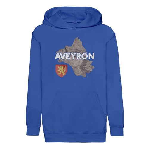 Sweat à capuche enfant Aveyron 12 Millau carte ancienne Occitanie premium