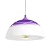 Produktbild Licht-Erlebnisse Hängelampe Glas Metall Lila Weiß Küche Esszimmer B:30 cm E27 dekorativ blendarm Schirm Retro Pendelleuchte Wohnzimmer ADANIA