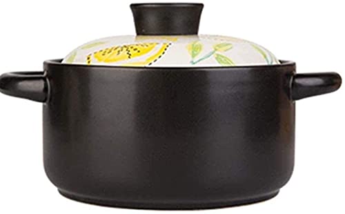 SaryEdge Cazuela de Barro, cazuela con Tapa, cazuela de Terracota - cocida a Alta Temperatura, Apta para lavavajillas, Capacidad de 1,5 litros.,A-Capacity 1.5L