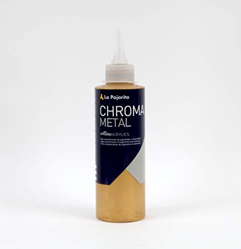 Pintura Acrílica Chroma Color Metal Ccm-01 Oro 200ML La Pajarita