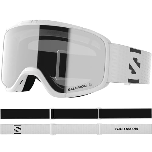 Salomon AKSIUM 2.0 S Goggles for Kids Anti-Fog Ski Goggles for Trail Running and Mountain Sports White/Super White