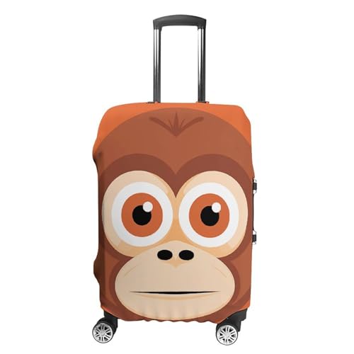 Big Face Monkey Luggage Cover, Washable Elastic Suitcase Cover Protector Fit 18-32 Inch Luggage