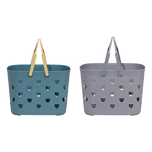 Hemoton 2 Peças de Cesta de Frutas E Vegetais Cesta de Cozinha Oca Com Alças Cesta de Armazenamento
