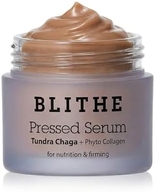 BLITHE Pressed Serum Tundra Chaga | Korean Moisturizer | Anti Aging & Skin Tightening Cream for Face | Night Cream For Woman Anti Aging, 0.91 fl oz
