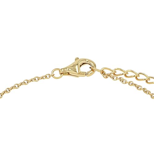 Bracelet femme argent 925 doré AMOR AMR-B0011 avec lapis-lazuli et pendentif cœur - 4