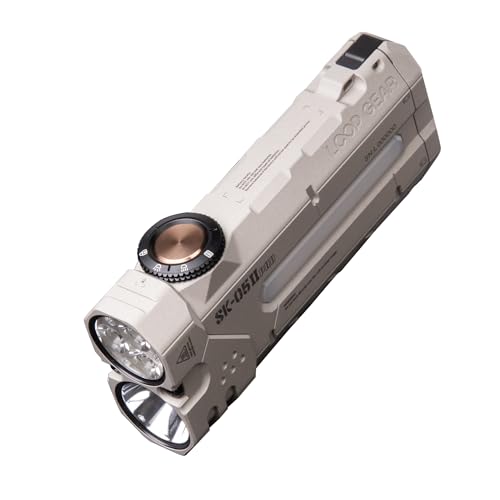Image of LOOP GEAR SK05 Pro 2 5000LM High Lumen Rechargeable Flashlight, EDC Flat Flash Light with Spot /Flood /Side Light & Strobe,IP68 Waterproof for Camping Hiking Emergency (Mao Grey)